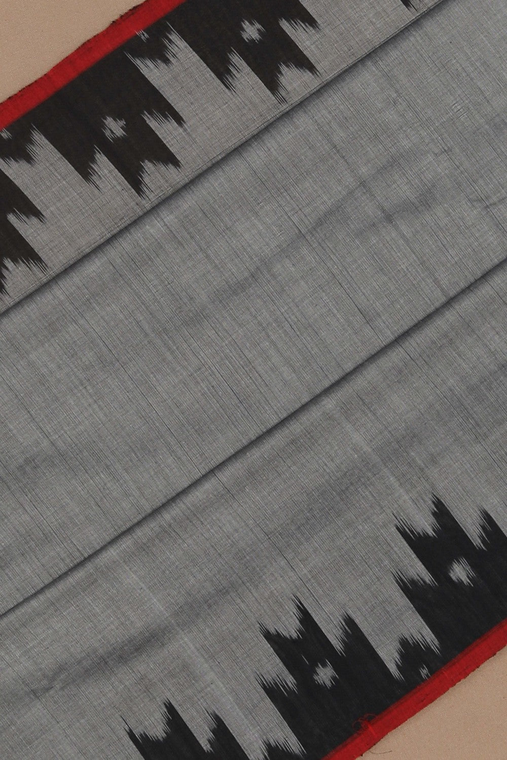 Image of Pochampally Ikat Grey Saree